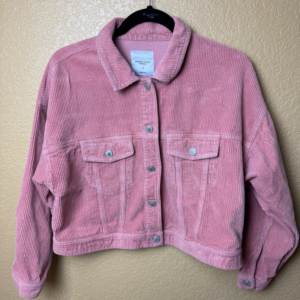 Angel Kiss Corduroy Jacket Valentine Pink
